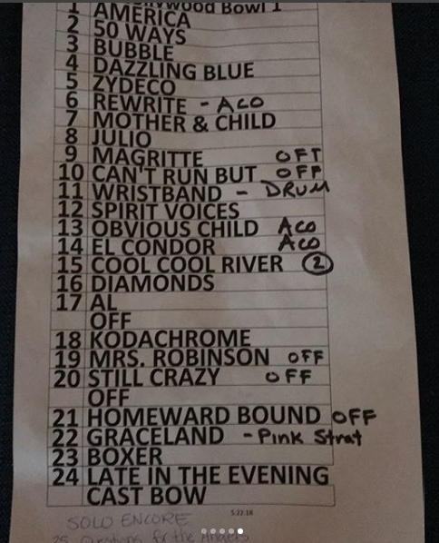 setlist 2018